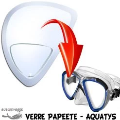 Verre Correcteur Masque PAPEETE Positif (+1.75 à +2.75) - Aquatys