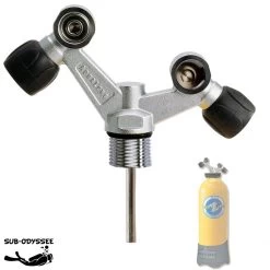 Robinet TAG 230 Bars 2 Sorties Pour Bouteille De Plongée - AQUALUNG